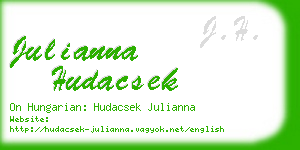 julianna hudacsek business card